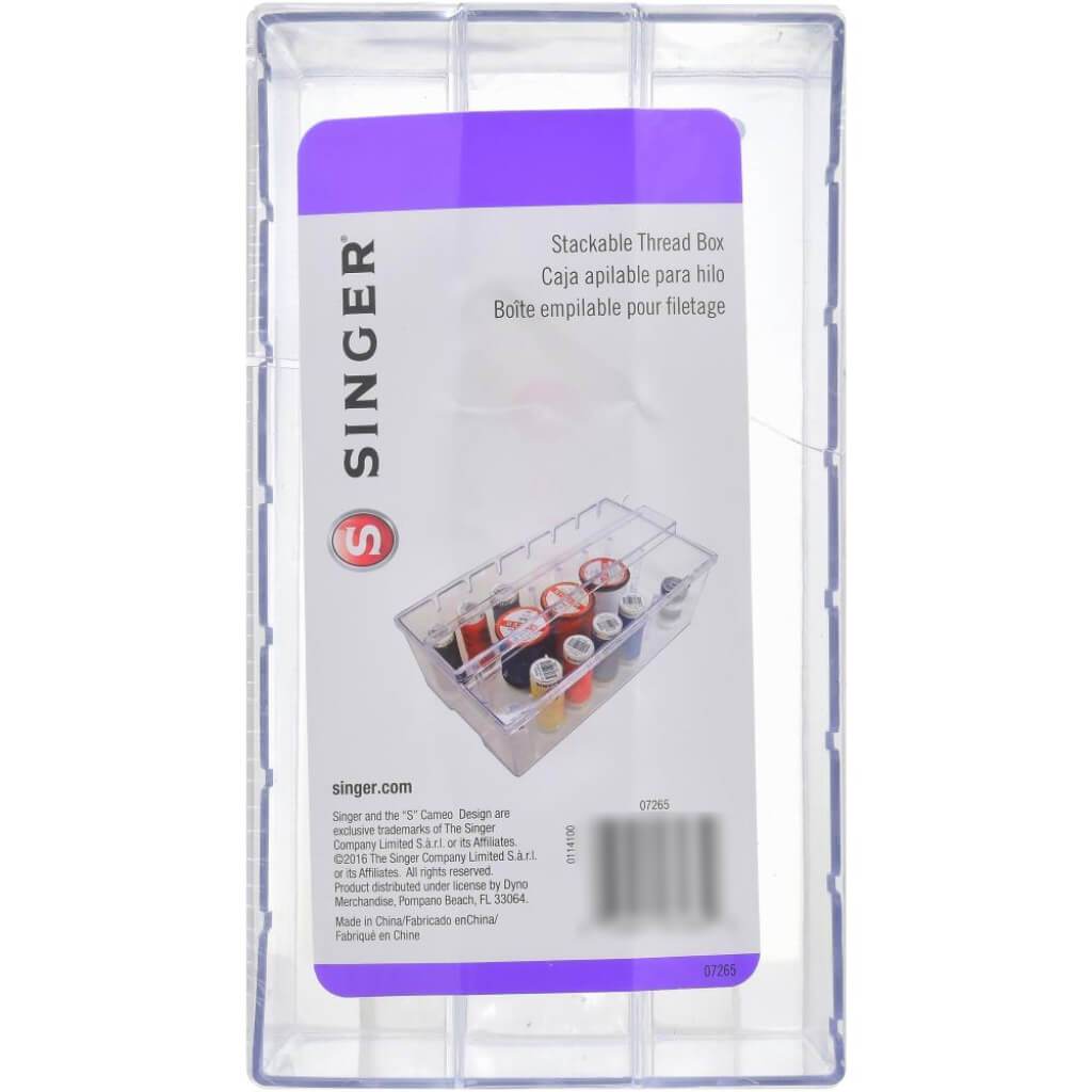 Singer Clear Plastic Thread Box 2.75in x 4.5in x 8in