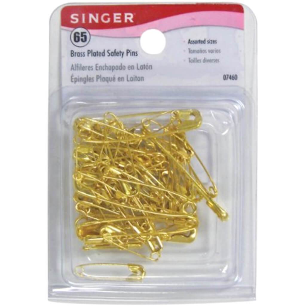 Singer Safety Pins Sizes 1 To 3 65pc