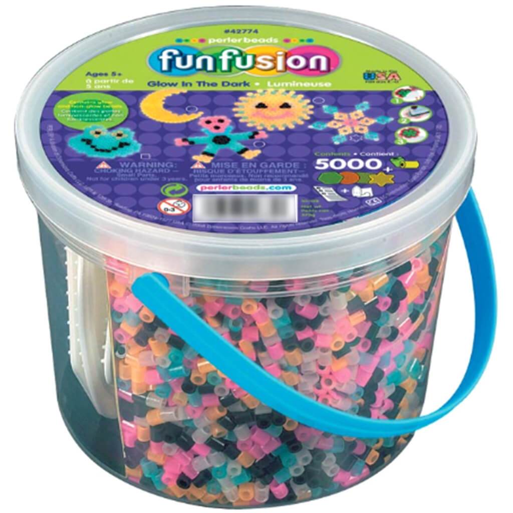 Perler Fused Bead Bucket Kit Glow-In-The-Dark