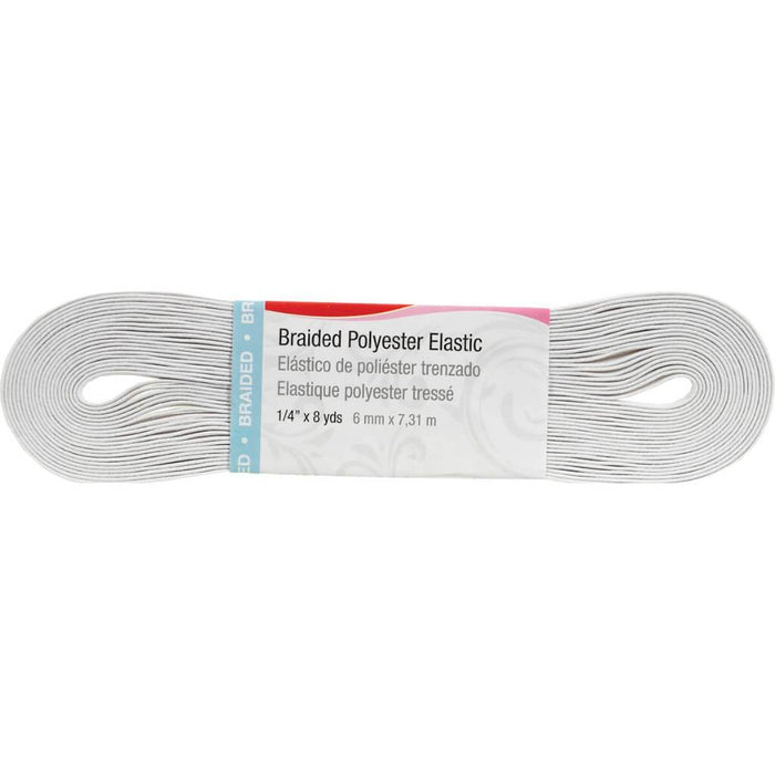 BRAIDED POLYESTER ELASTIC .25" HANK 