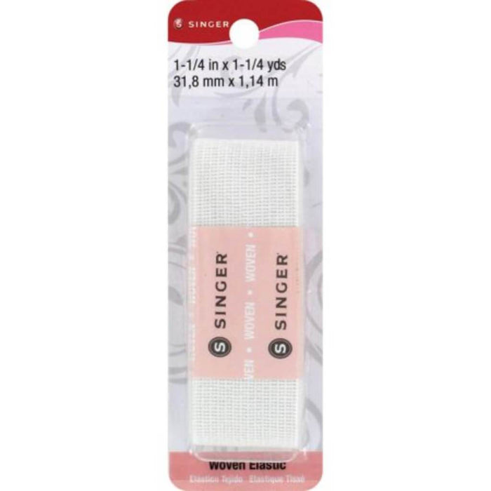 Singer Woven Pajama Elastic 1.25in x 1.25yd White
