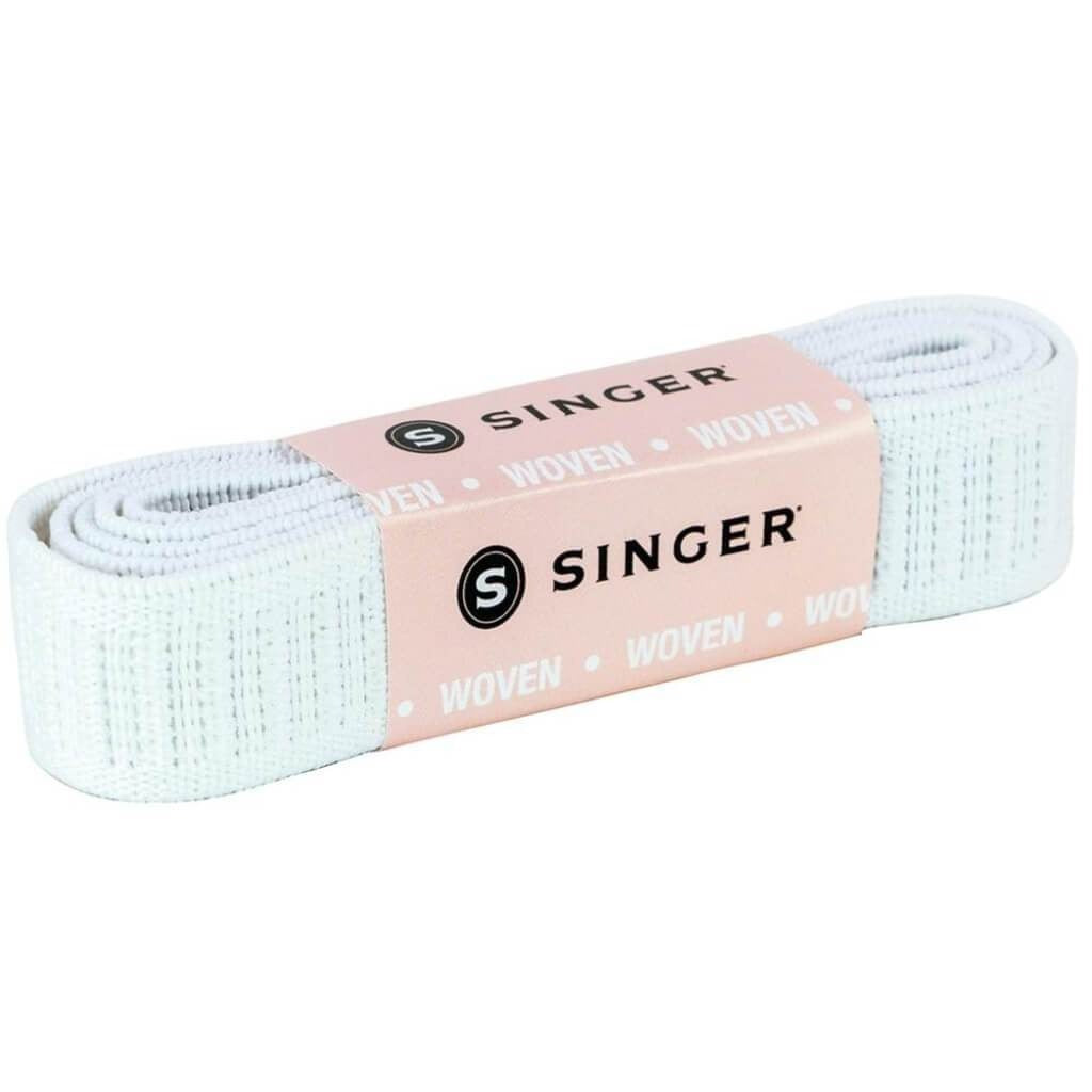 Singer Non-Roll Flat Elastic .75in x 1yd White