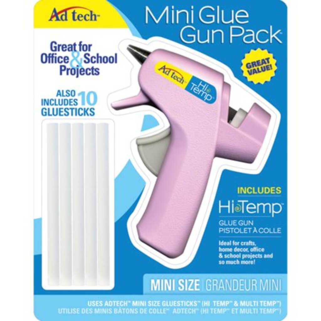 High-Temp Mini Glue Gun Pack Pink