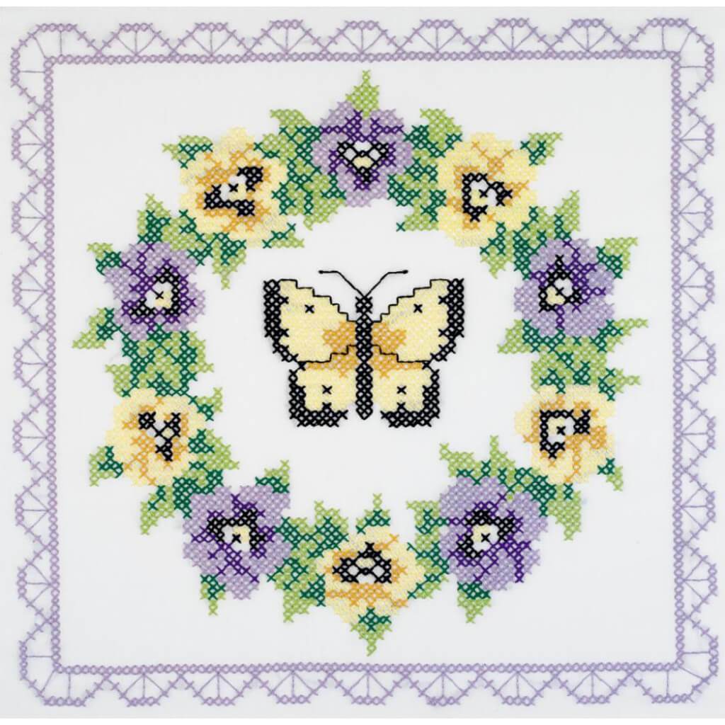 Stamped Cross Stitch Quilt Blocks 18in x 18in 6pc