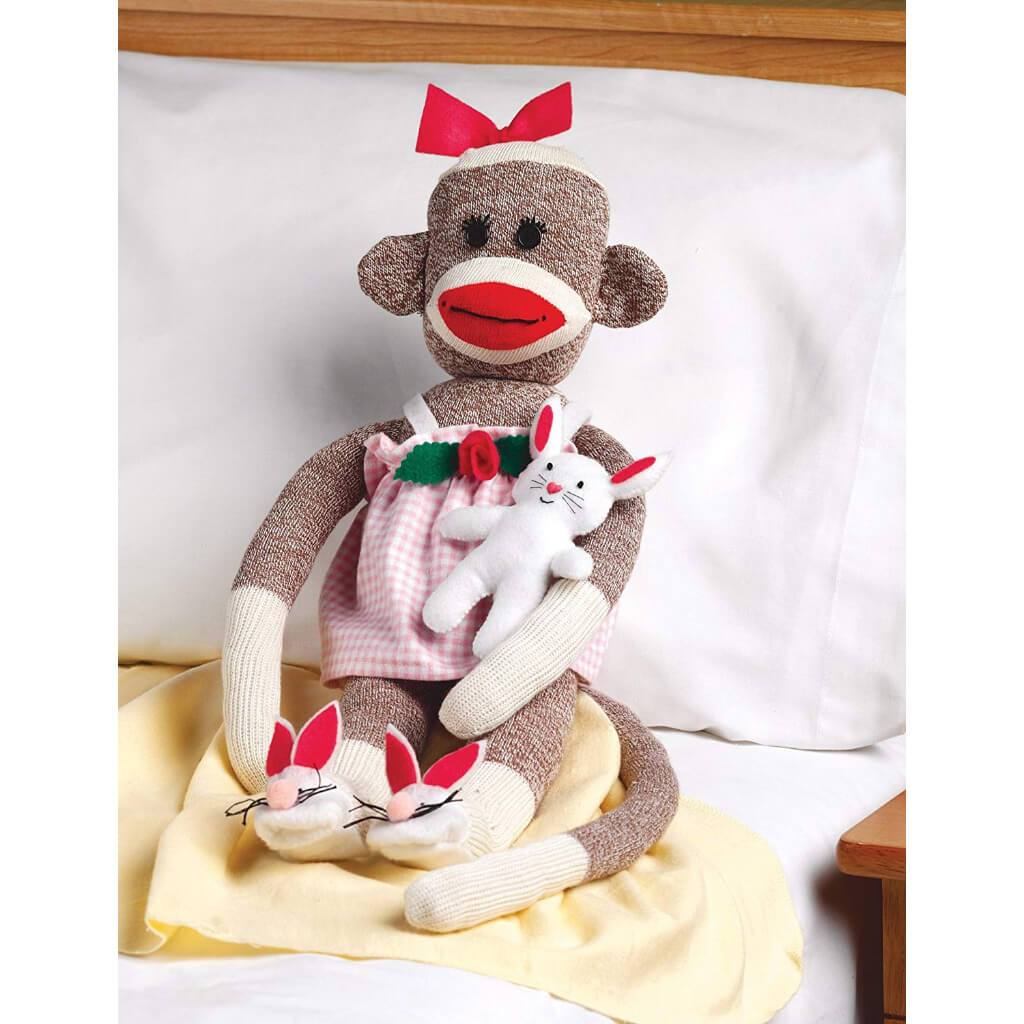 Rosebud Sock Monkey Companion Kit 21in Long