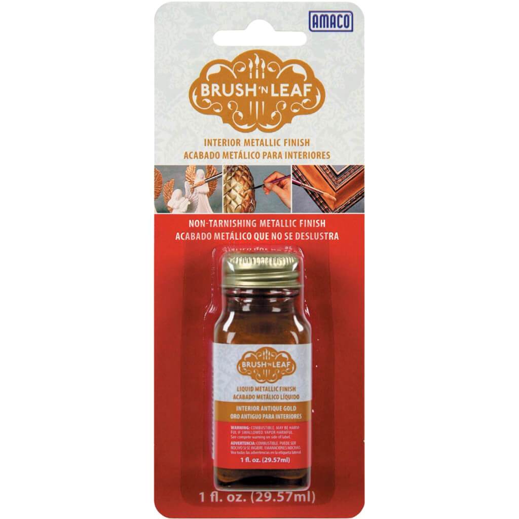 Brush 'n Leaf Interior Metallic Paint 1oz Antique Gold