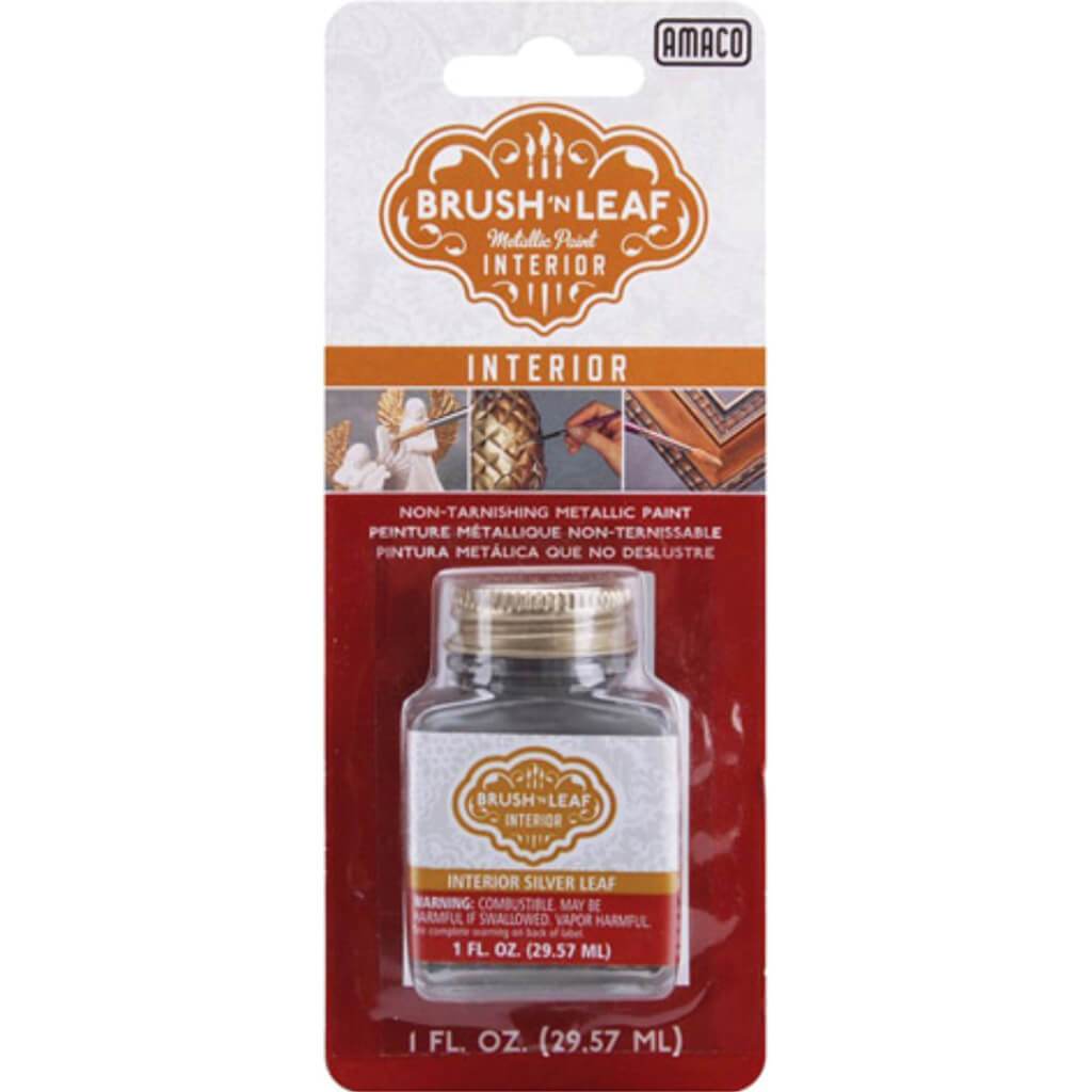Brush 'n Leaf Interior Metallic Paint 1oz Silver