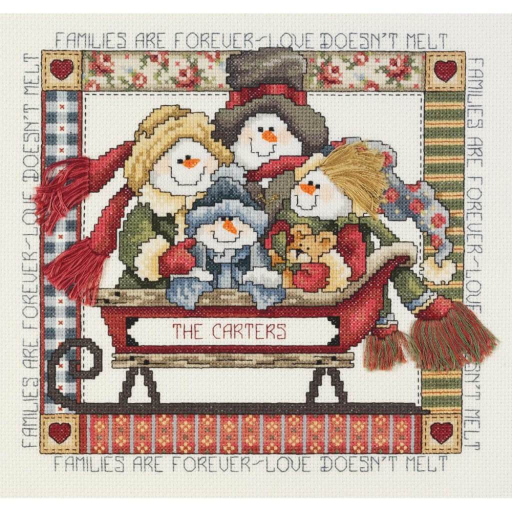 Cross Stitch Kit 9in x 8.5in Families Are Forever