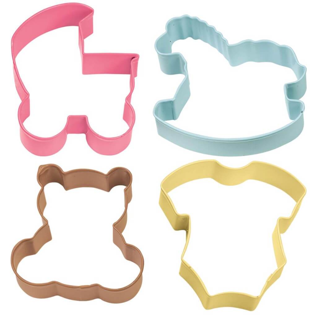 Metal Cookie Cutter Baby Theme 4pc