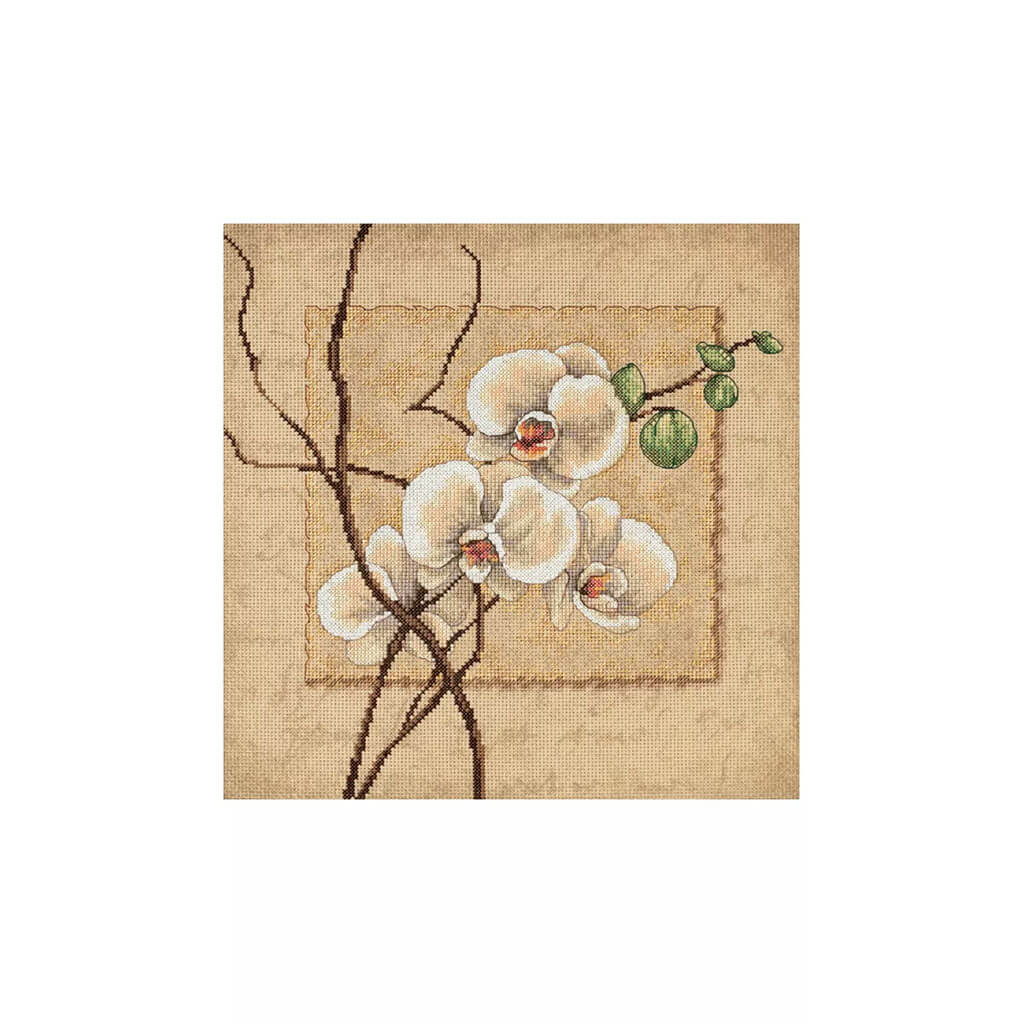 Dimensions Counted Cross Stitch Kit 12in x 12in Oriental Orchids