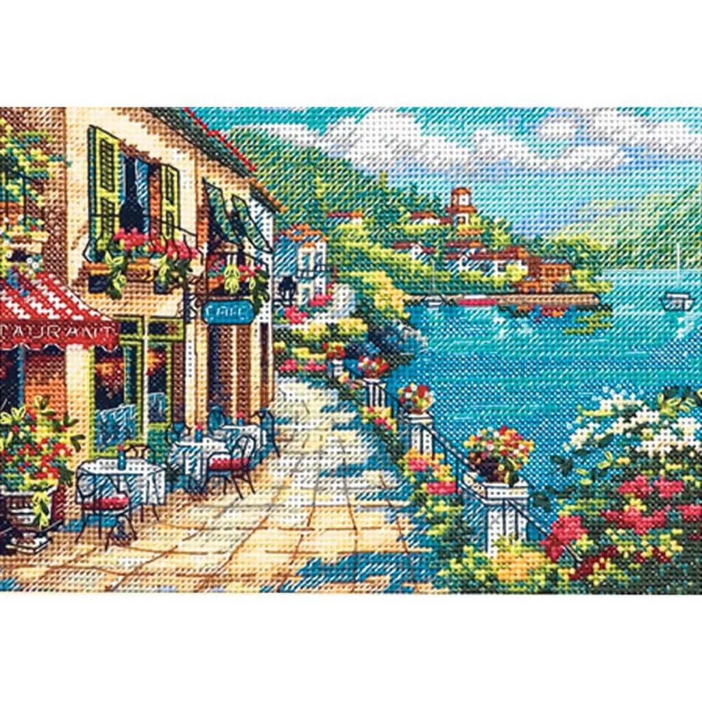 Gold Petite Counted Cross Stitch Kit Overlook Cafe