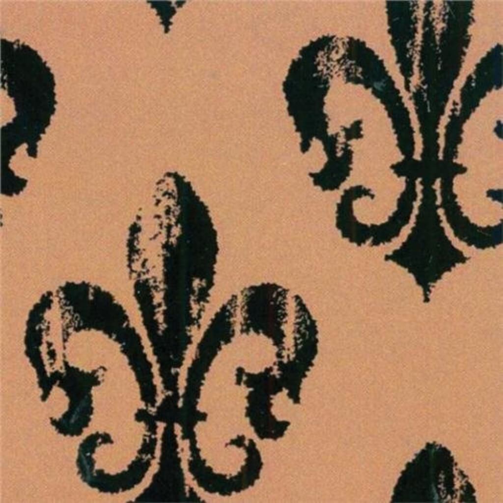 Printed Burlap Rustic Fleur de Lis 100% Jute 47/48 Wide 8yd