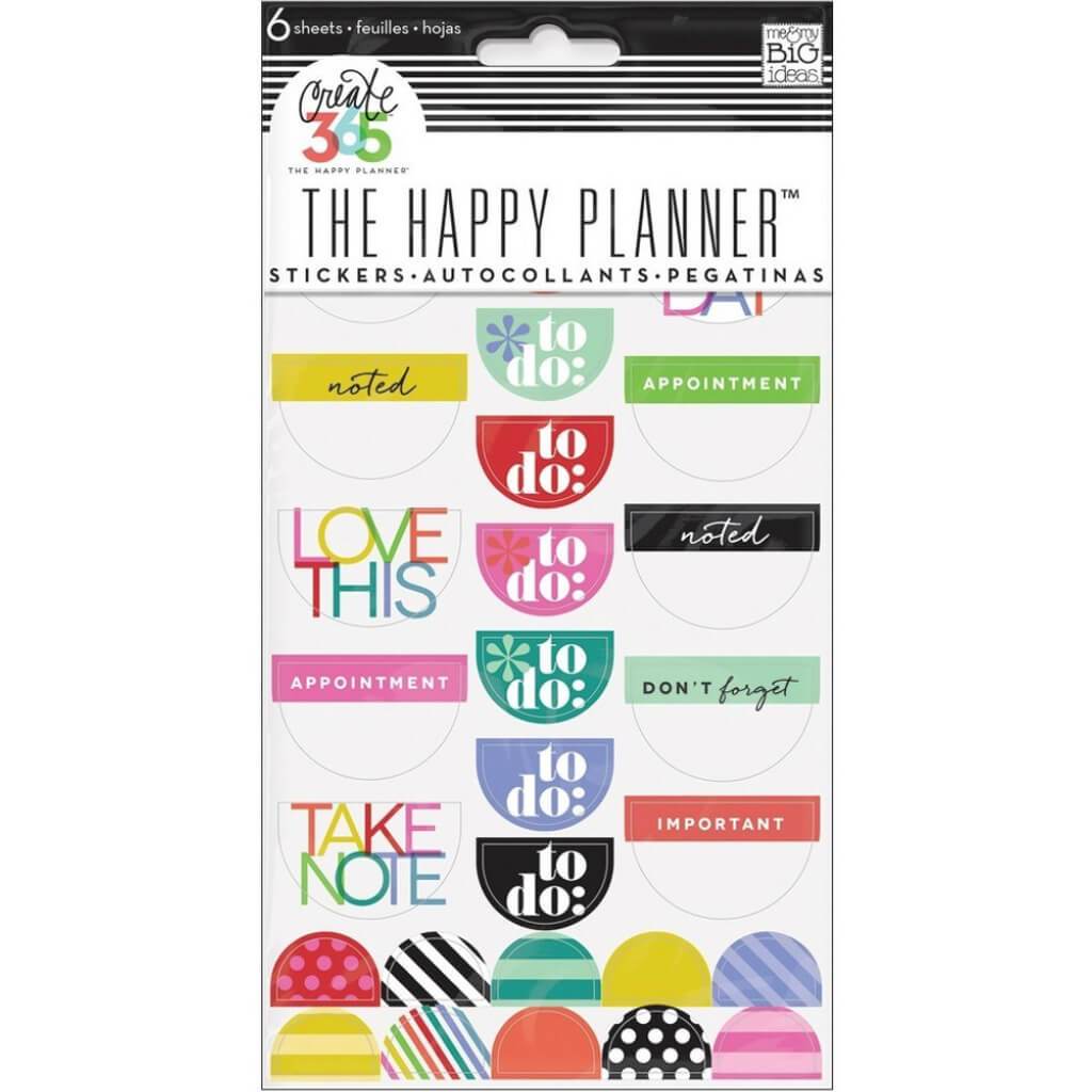 Happy Planner Stickers To Do, Brights 6pc