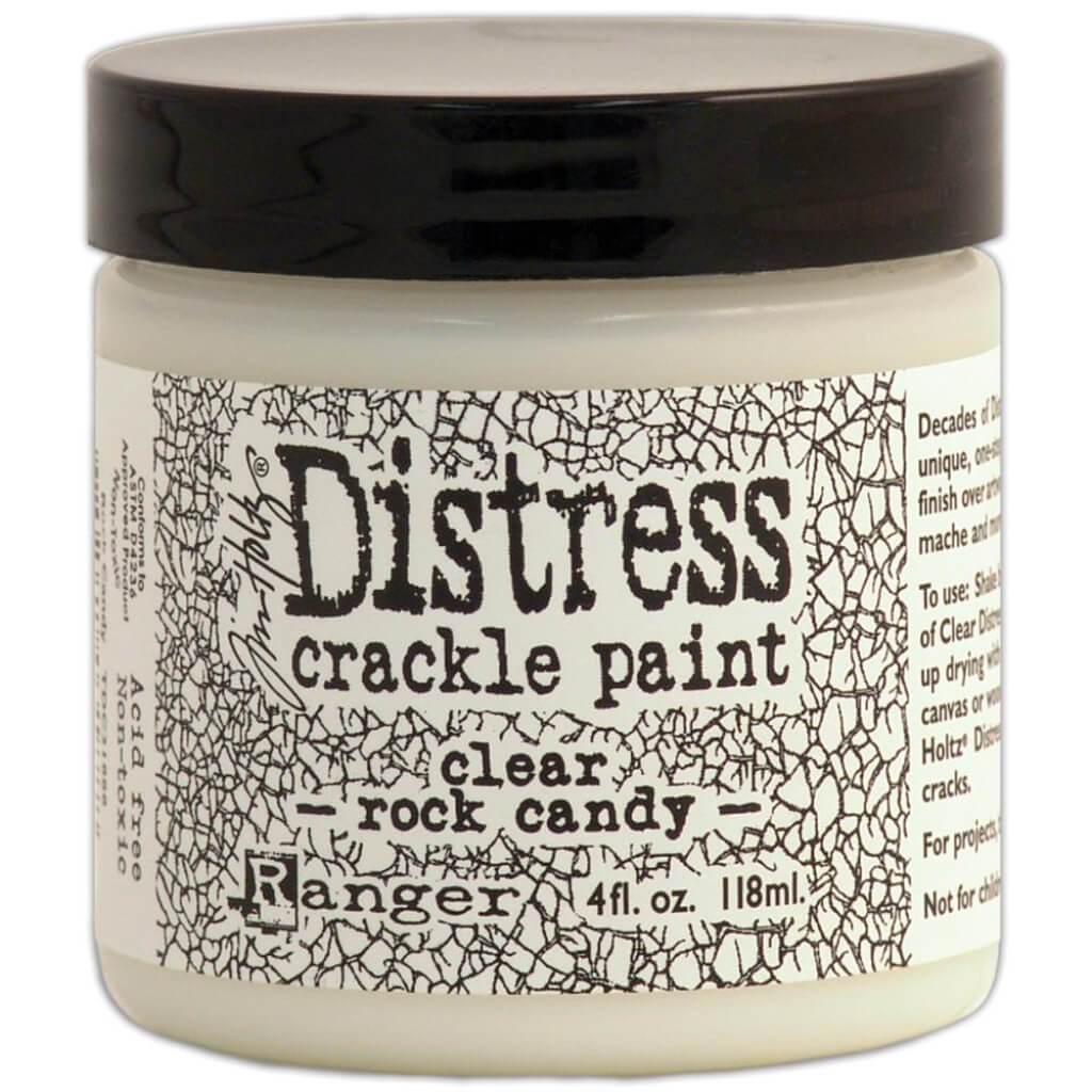 Tim Holtz Distress Crackle Paint 4oz Clear Rock Candy