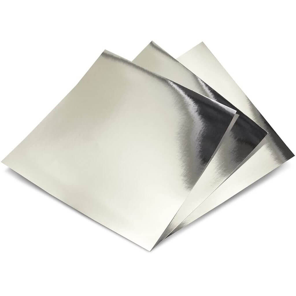 Metallic Foil Board Sheets 12 x 12in Matte Silver 10 Pack