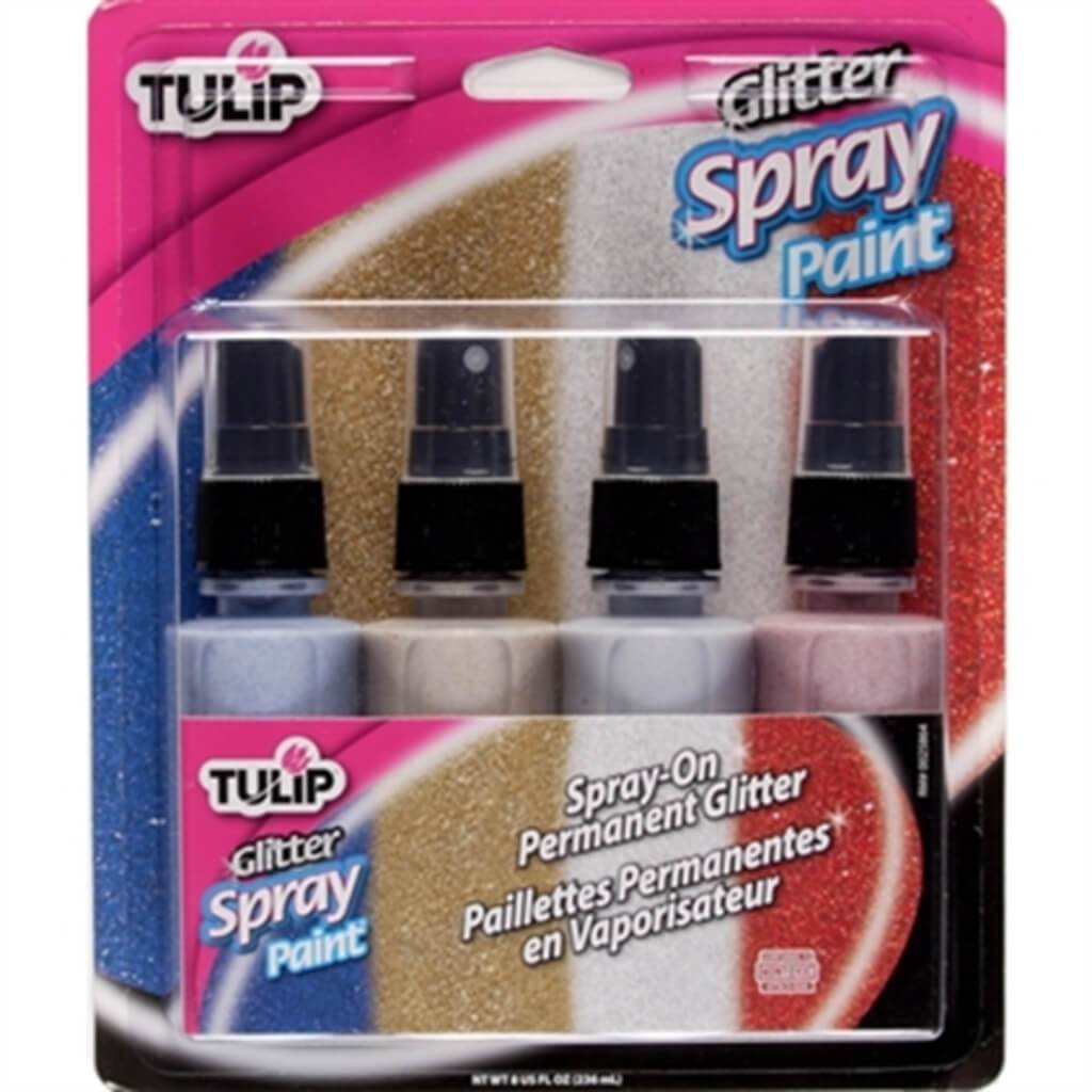 GLITTER SPRAY PAINT 4PK