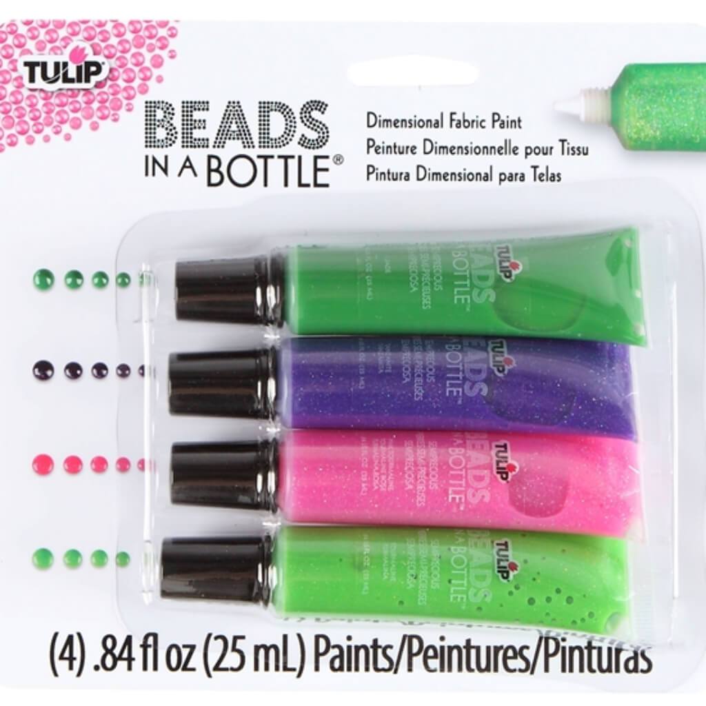 TULIP DIMENSIONAL FABRIC PAINT SEMI PRECIOUS JITT 4PK