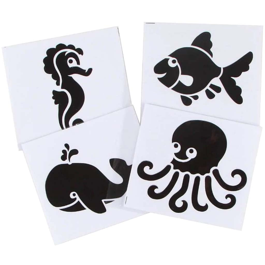 TULIP STICKY FABRIC STENCIL UNDER THE WATER