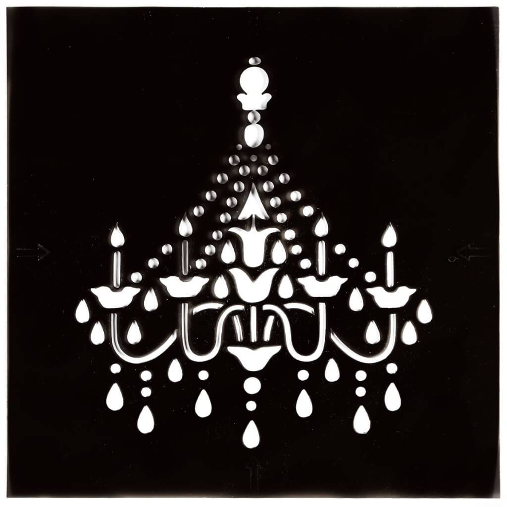 TEXTILE STENCIL CHANDELIER