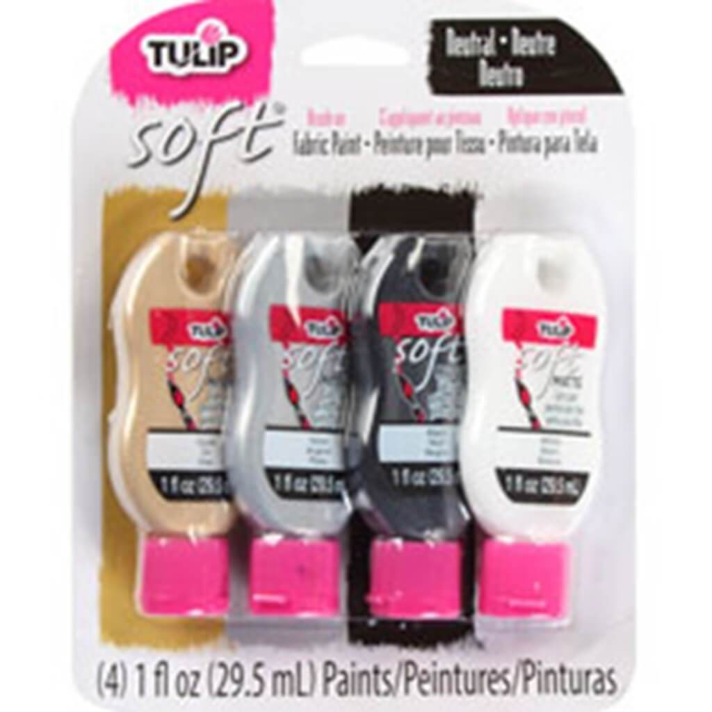 Tulip Soft Fabric Paint Neutral 4pcs 1oz