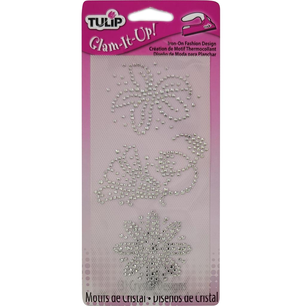 Iron On Design Flower 3Pk