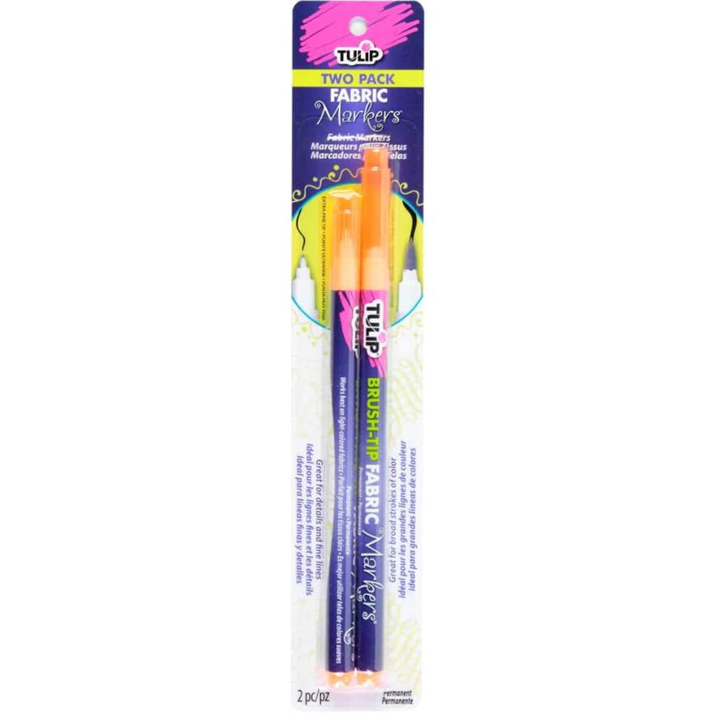FABRIC MARKERS BRUSH &amp; EXTRA FINE DUAL TIP