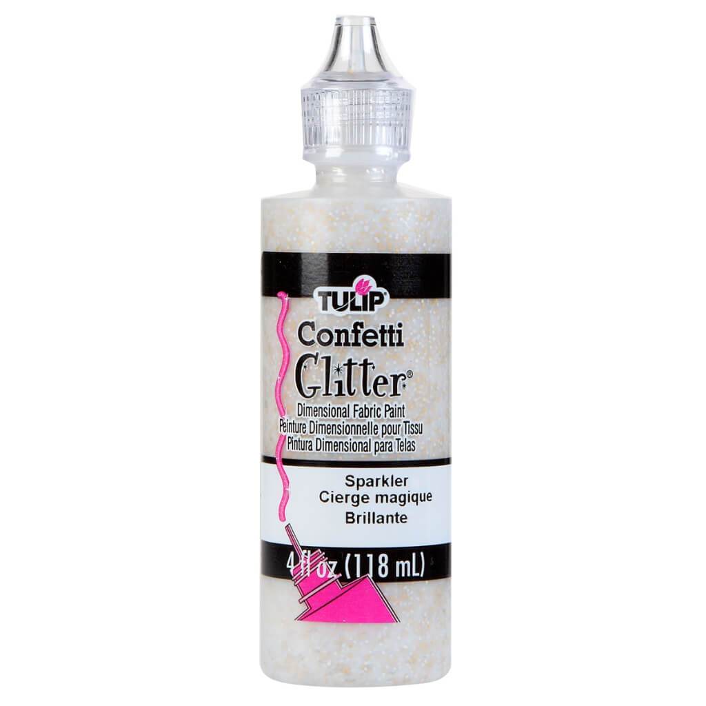 TULIP DIMENSIONAL FABRIC PAINT GLITTER PATRIOT 4OZ