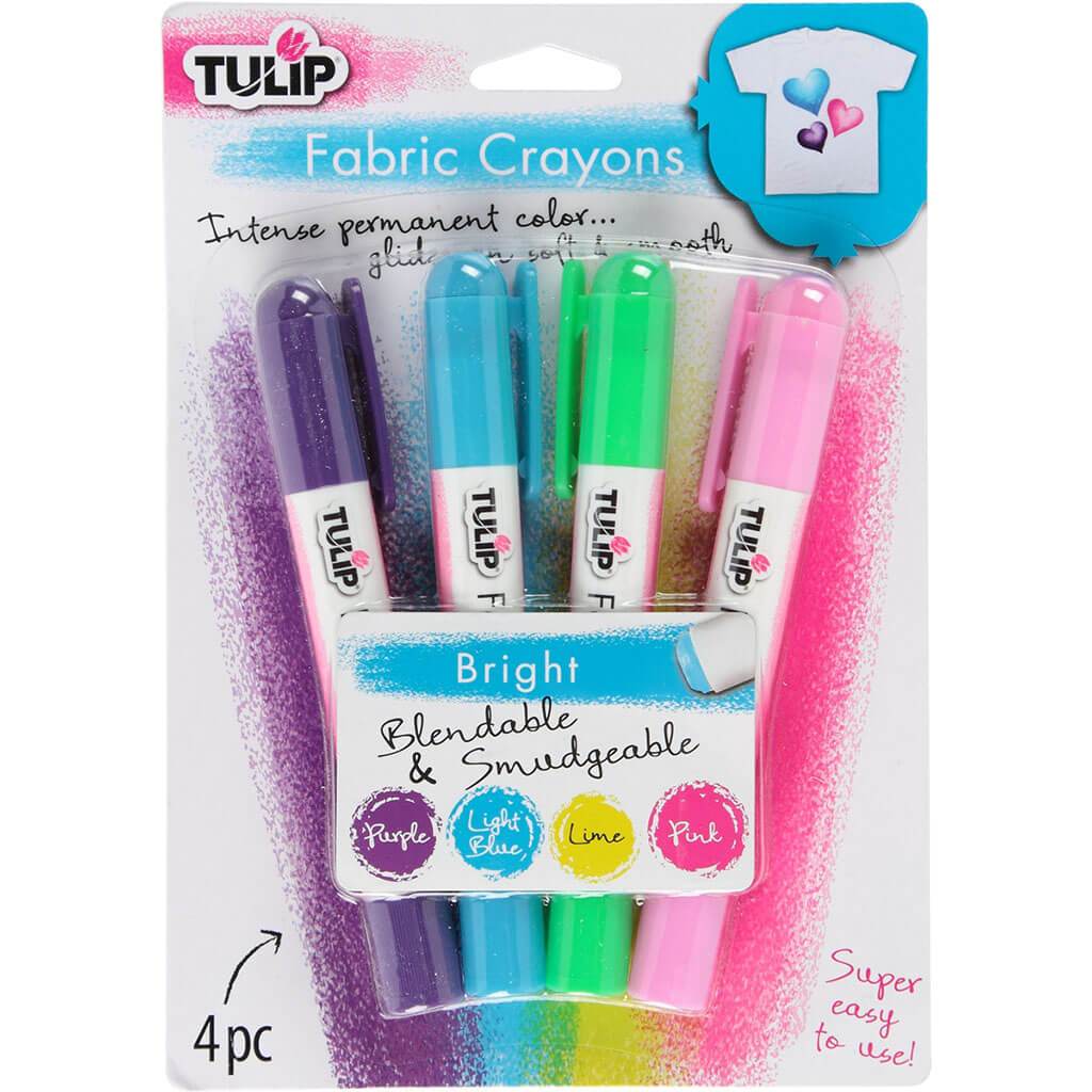 Tulip Fabric Crayon Set Bright 4pcs