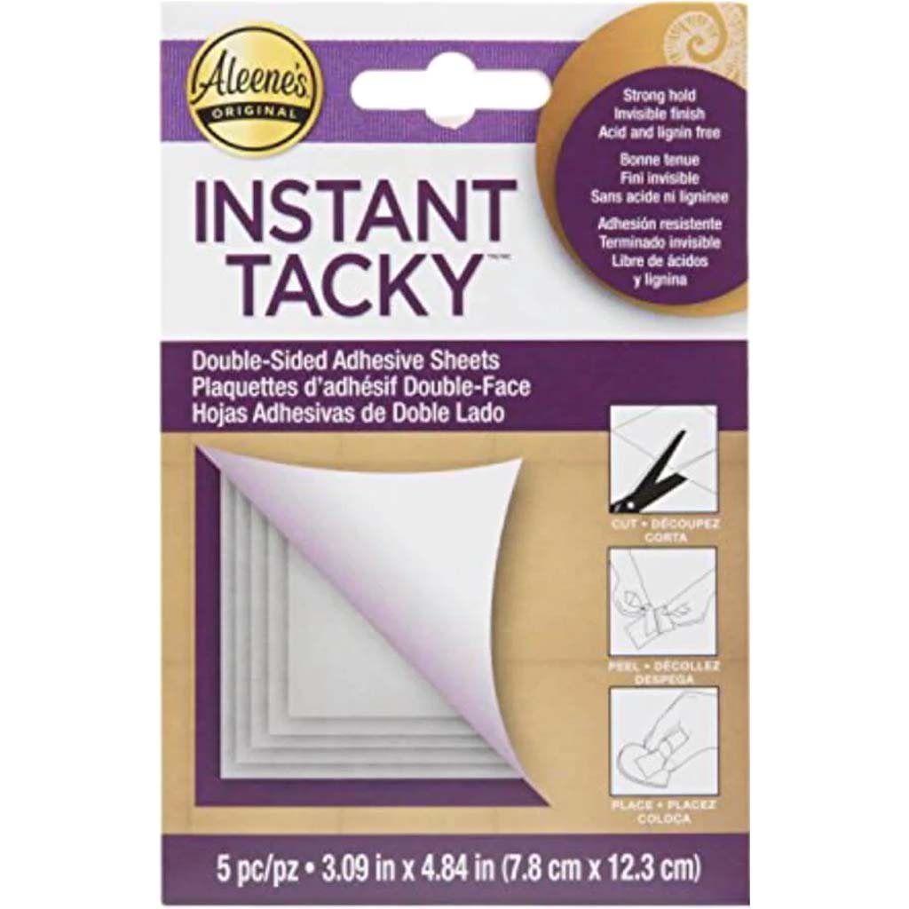 Aleenes Instant Tacky Double-sided Adhesive Sheets 5pcs