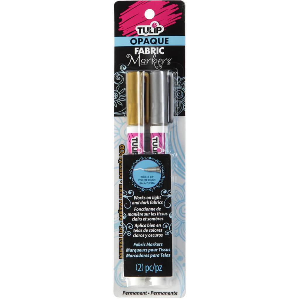 Tulip Fabric Marker Bullet Metallic 2pcs