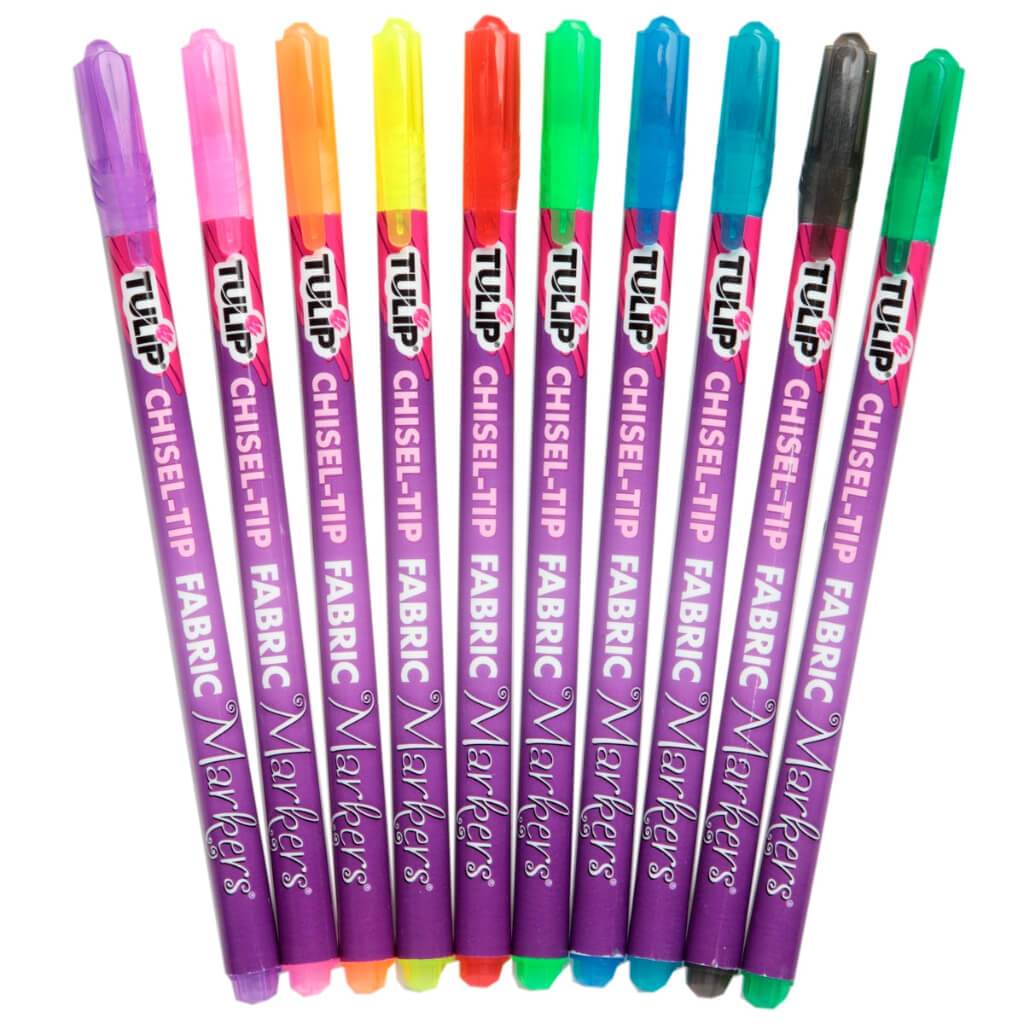 FABRIC MARKER CHISEL TIP 10PC