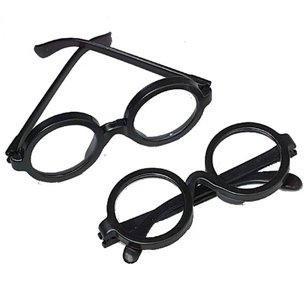 Round Black Frame Wizard Glasses