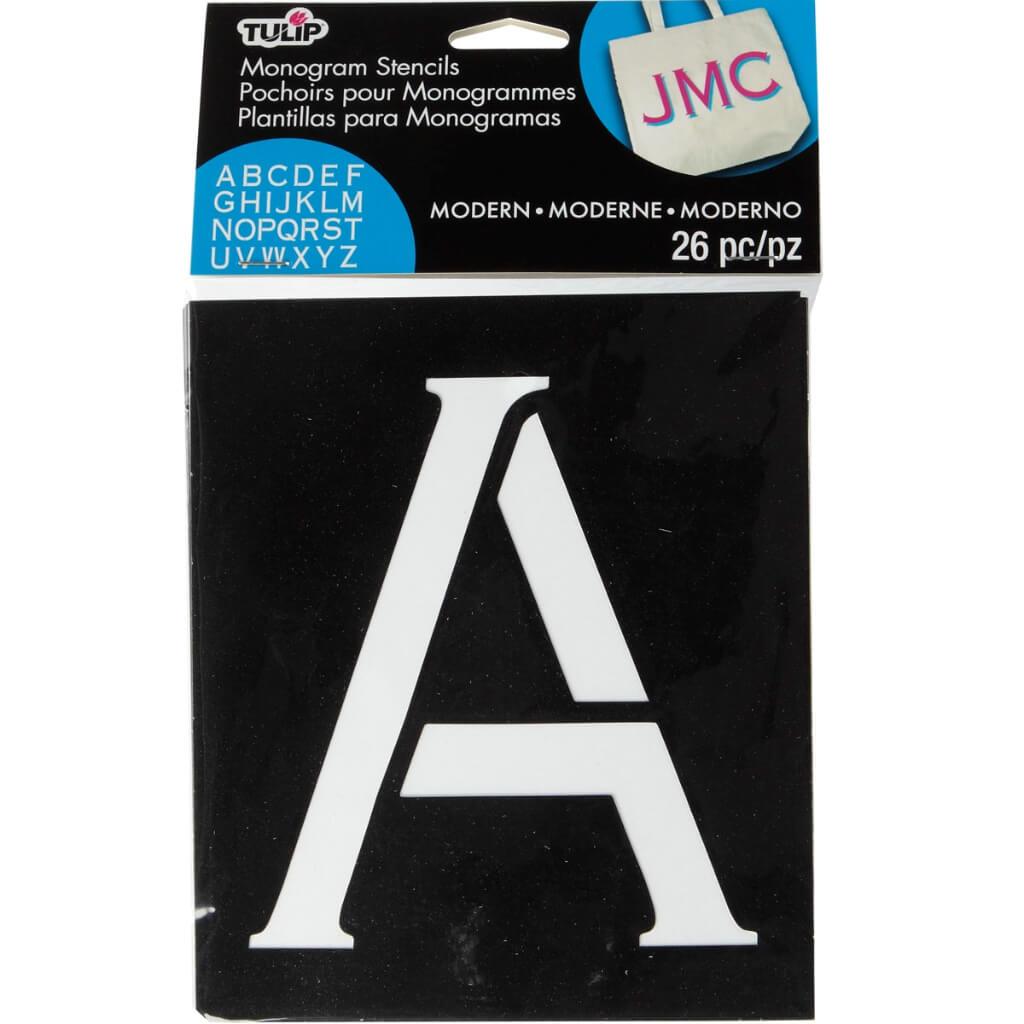 MONOGRAM STENCIL MODERN 26PC