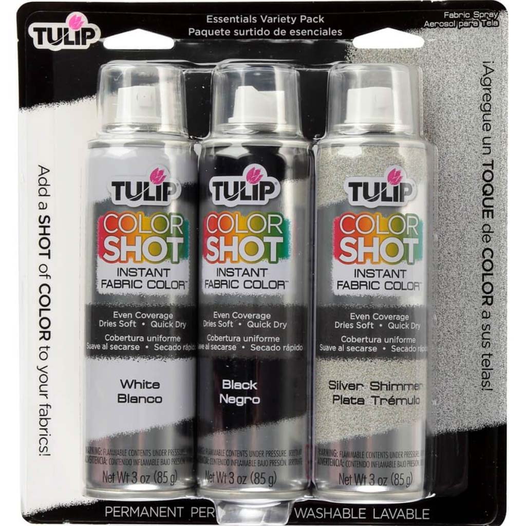 Tulip Color Shot Instant Fabric Spray Paint Essential 3pcs 3oz