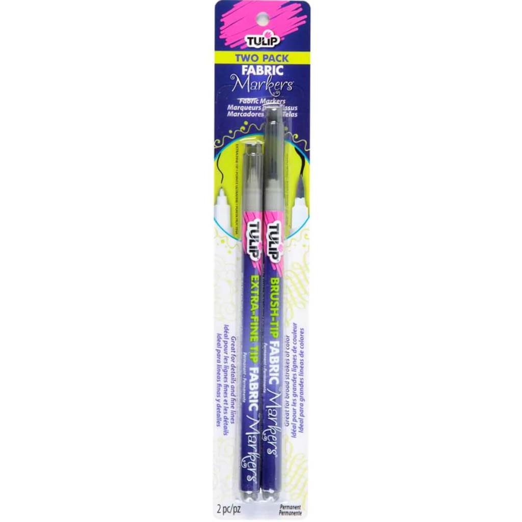 FABRIC MARKER BRUSH & EXTRA FINE DUAL TIP 2PC
