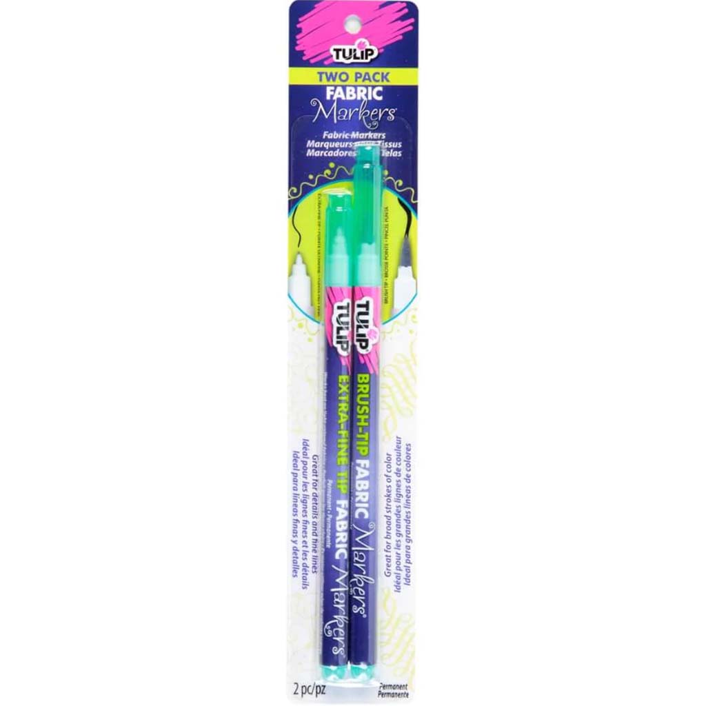 FABRIC MARKER BRUSH & EXTRA FINE DUAL TIP 2PC