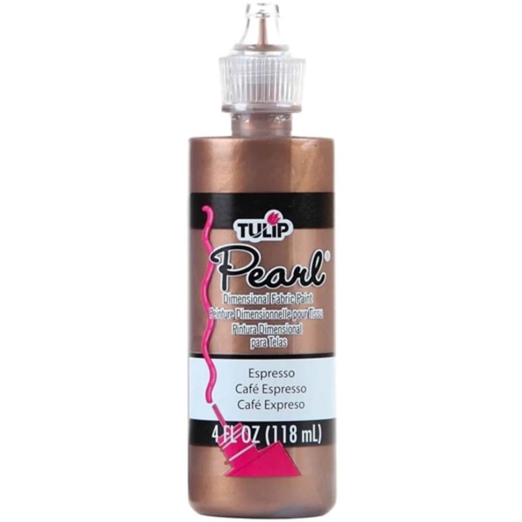 TULIP DIMENSIONAL FABRIC PAINT PEARL EXPRESSO 4OZ