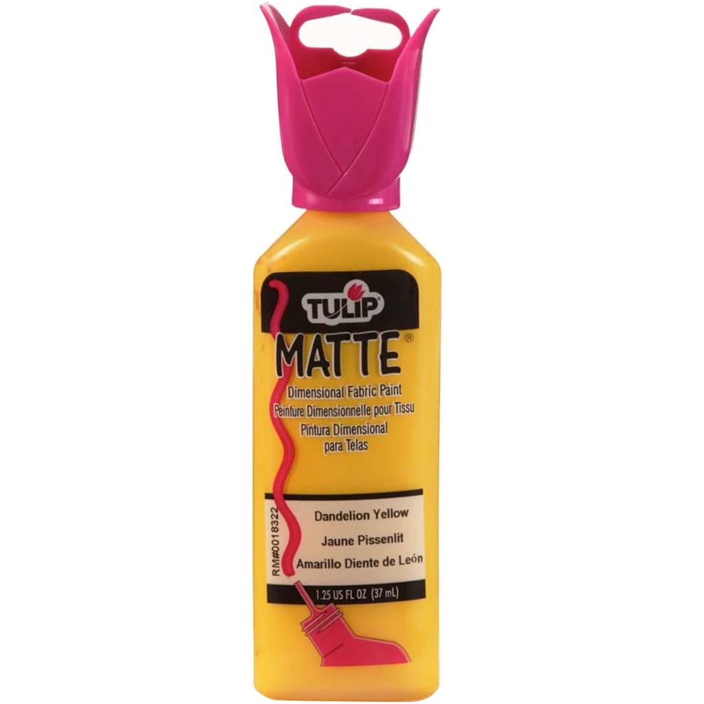 TULIP DIMENSIONAL FABRIC PAINT MATTE DANDI YELLOW 1.25OZ