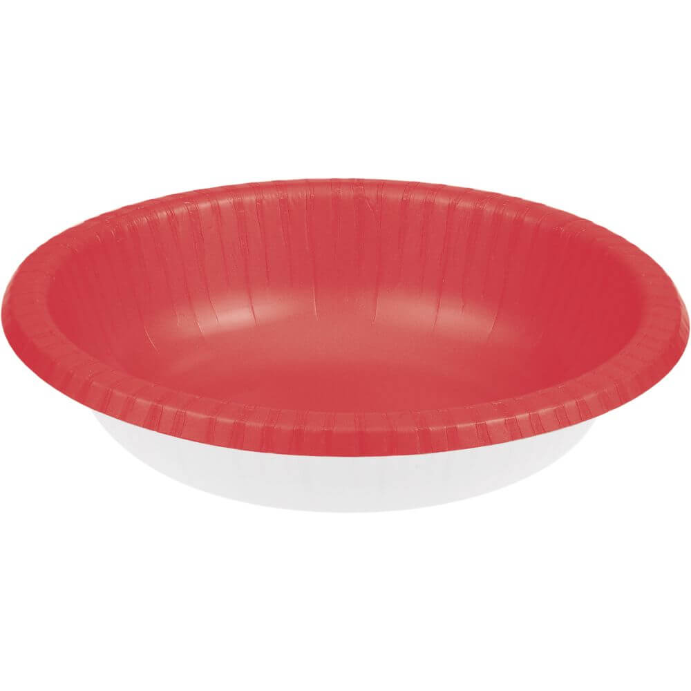 Paper Bowl 20oz 20ct, Coral 