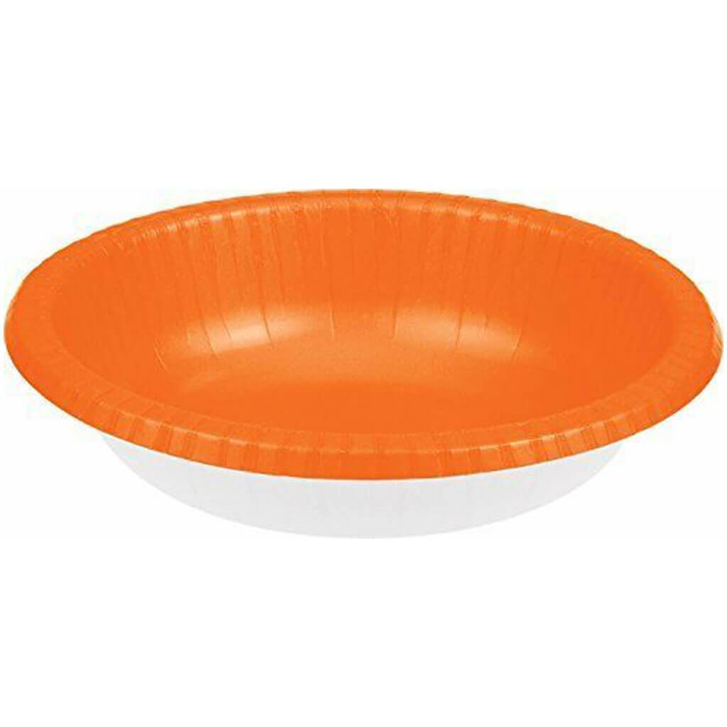 Paper Bowls 20oz 20ct, Sunkissed Orange