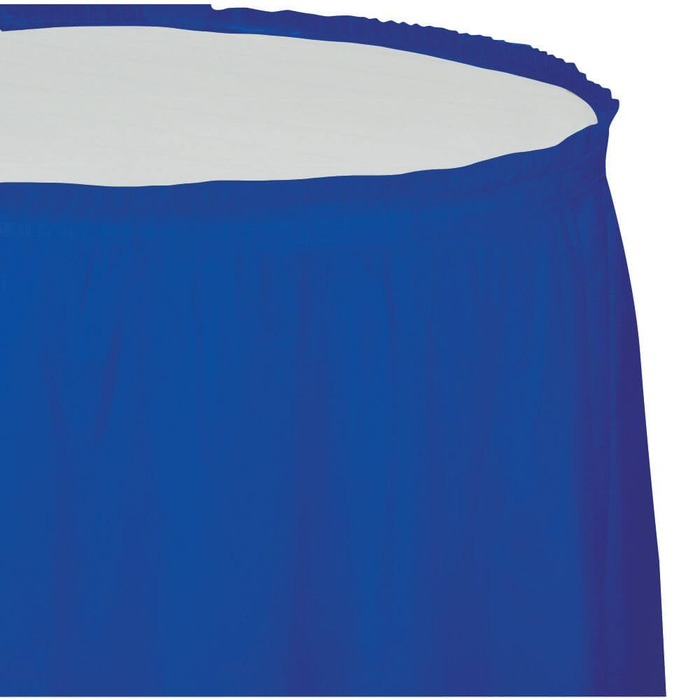 Plastic Table Skirt 14ft x 29in, Cobalt 