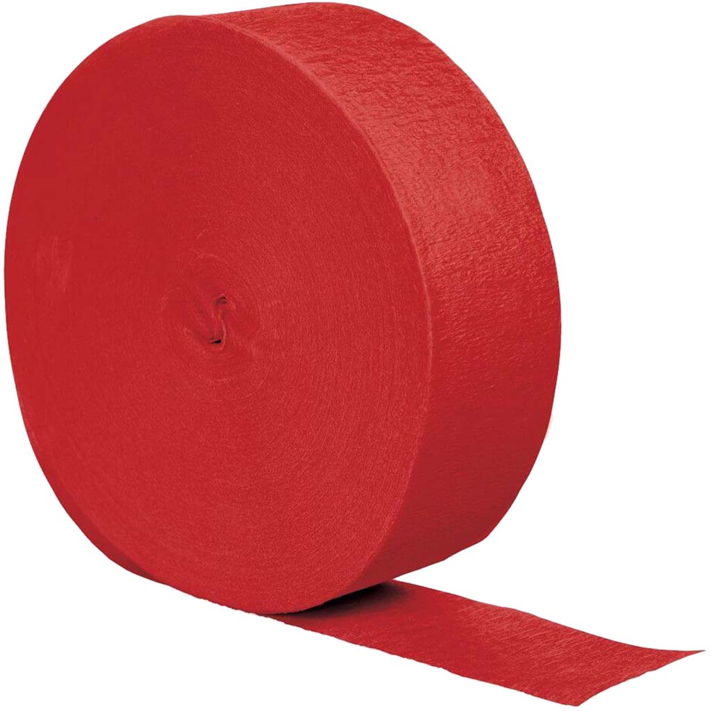 Classic Red Crepe Streamers 500ft 