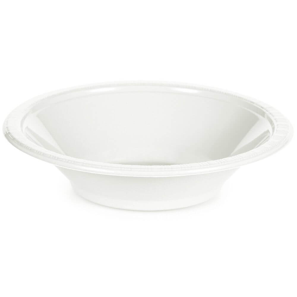 Plastic Bowls 12oz 20ct, White 