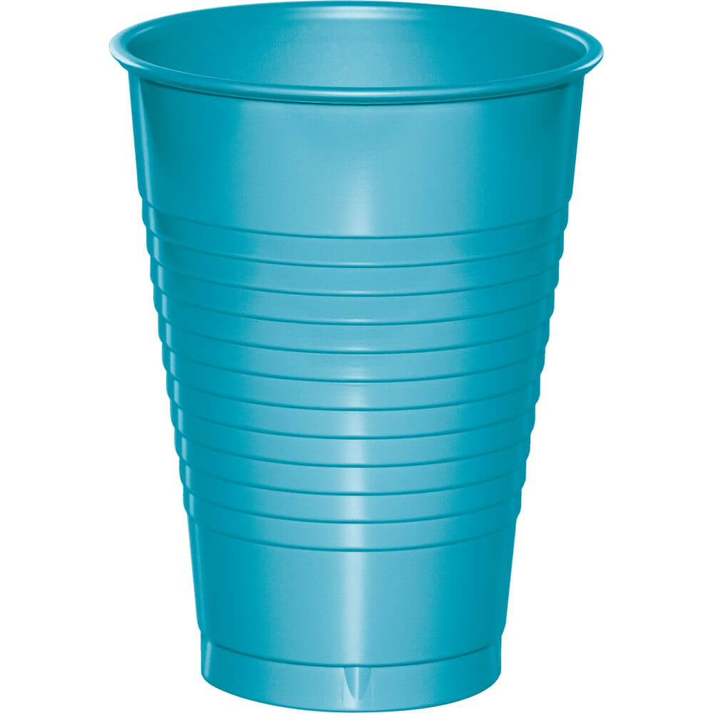 Plastic Cups 12oz, 20ct, Bermuda Blue 