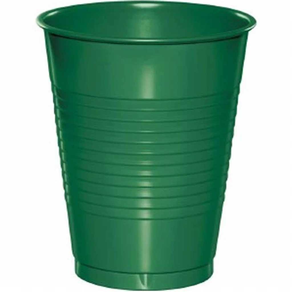 Emerald Green Plastic Cups 12oz 20ct, 