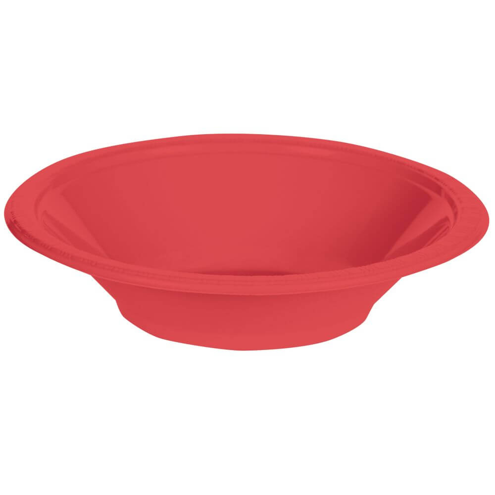 Plastic Bowl 12oz, Coral 