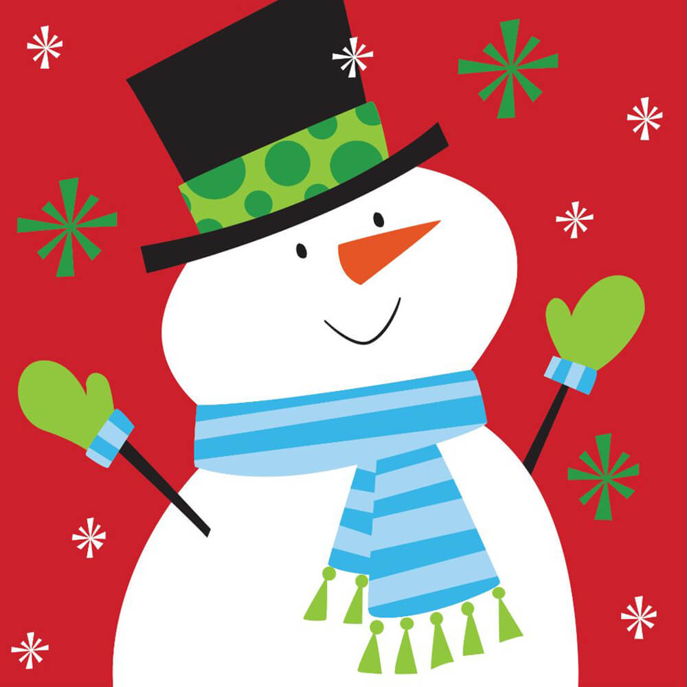 Frosty Friends Lunch Napkins 12/16Ct 2Ply 