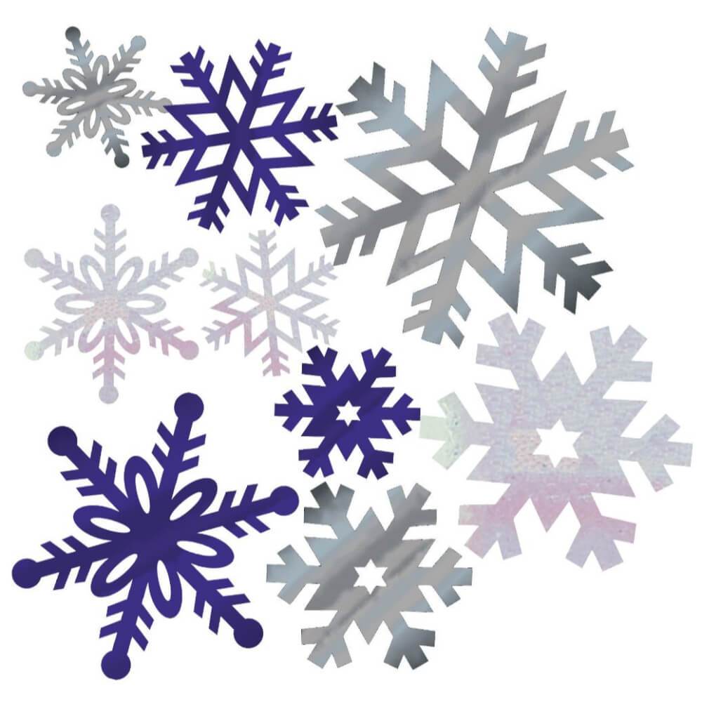 Co 12/12Ct Snowflake Asst Foil 