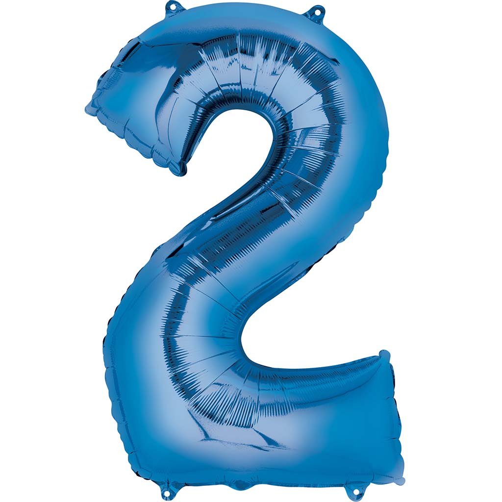 Foil Balloon Number 2 34in Blue