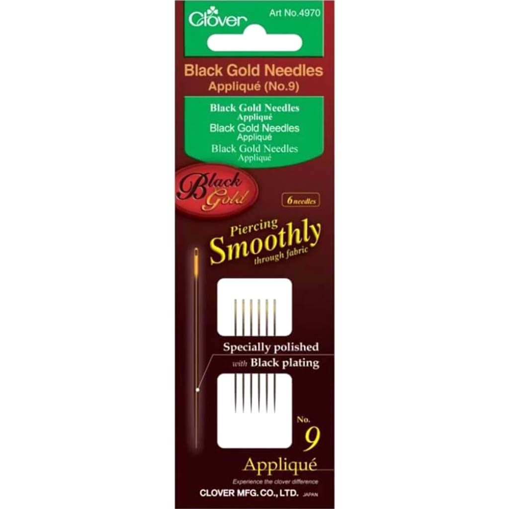 Black Gold Applique Needles No.9 